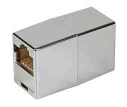 Modular-Kupplung,  E-TA 8/8,  metallisiertes Gehäuse,  Buchse/ Buchse,  Belegung: 1:1
