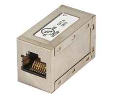 Modular-Kupplung Kategorie 6,  RJ45 8/8 Buchsen,  Metallgehäuse vollgeschirmt