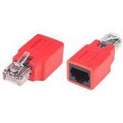 Netzwerkkabel-Crossover-Adapter CAT. 5eMaße: ca. 19 x 42 x 16 mmSchnittstellen: RJ45-Buchse und Stecker Macht aus einem normalen CAT. 5e- ein gekreuztes. Patchkabel
