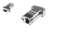 Modular-Adapter,geschirmt DB9 Stecker-RJ4 Kupplung