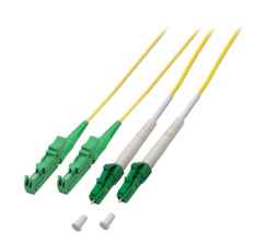 LWL Patchkabel, 9/125µ, OS2, Netzwerkkabel duplex LC APC8 Zoll / E2000 APC8 Zoll