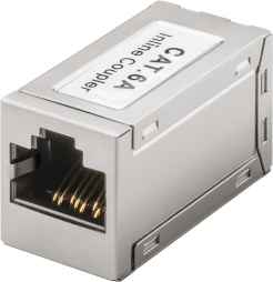 Modular-Kupplung Kategorie 6A,  RJ45 8/8 Buchsen,  Metallgehäuse vollgeschirmt