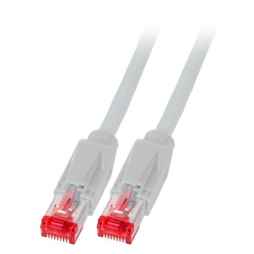 Netzwerkkabel Patchkabel LanDSL Kabel RJ45 Cat6A halogenfrei, Kabel Draka UC900 grau  Stecker Hirose TM21