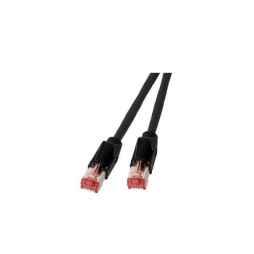 Netzwerkkabel Patchkabel LanDSL Kabel RJ45 Cat6A halogenfrei, Kabel Draka UC900 schwarz/ Stecker Hirose TM21