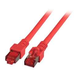 Netzwerkkabel Patchkabel LanDSL Kabel RJ45 Cat6 halogenfrei rot