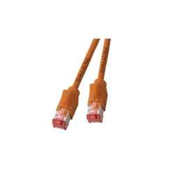 Netzwerkkabel Patchkabel LanDSL Kabel RJ45 Cat6A halogenfrei, Kabel Draka UC900 orange/ Stecker Hirose TM21