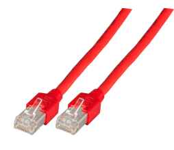 Netzwerkkabel Patchkabel LanDSL Kabel RJ45 Crossover Cat5e halogenfrei rot