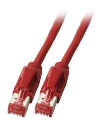 Netzwerkkabel Patchkabel LanDSL Kabel RJ45 Cat6A halogenfrei, Kabel Leoni F6-90 rot/ Stecker Hirose TM21