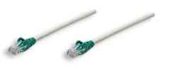 Netzwerkkabel Patchkabel LanDSL Kabel RJ45 Crossover Cat5e PVC Kabel grau, Tülle grün