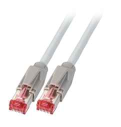 Netzwerkkabel Patchkabel LanDSL Kabel RJ45 Cat6A halogenfrei, Kabel Leoni F6-90 grau/ Stecker Hirose TM21