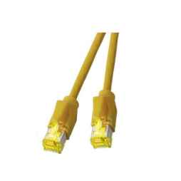 Netzwerkkabel Patchkabel LanDSL Kabel RJ45 Cat6A halogenfrei, Kabel Dätwyler gelb/ Stecker Hirose TM31