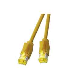 Netzwerkkabel Patchkabel LanDSL Kabel RJ45 Cat6A halogenfrei, Kabel Dätwyler gelb/ Stecker Hirose TM31