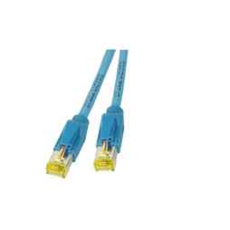 Netzwerkkabel Patchkabel LanDSL Kabel RJ45 Cat6A halogenfrei, Kabel Draka UC900 blau/ Stecker Hirose TM31