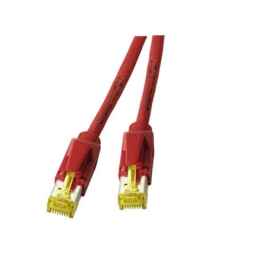 Netzwerkkabel Patchkabel LanDSL Kabel RJ45 Cat6A halogenfrei, Kabel Draka UC900 rot/ Stecker Hirose TM31