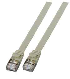 Netzwerkkabel  Flachpatchkabel LanDSL Kabel RJ45 Cat6A PVC grau