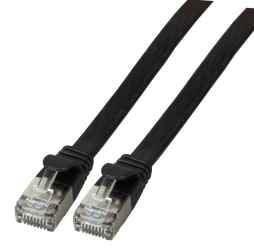 Netzwerkkabel  Flachpatchkabel LanDSL Kabel RJ45 Cat6A PVC grau