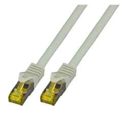 RJ45 Patchkabel S/FTP Cat.6A LSZH Cat.7 Rohkabel grau