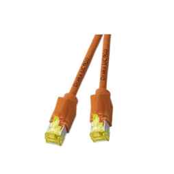 Netzwerkkabel Patchkabel LanDSL Kabel RJ45 Cat6A halogenfrei, Kabel Draka UC900 orange/ Stecker AMP Commscope