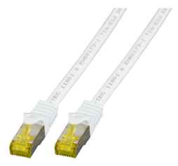 RJ45 Patchkabel / Patchleitung PIMF Cat.6A LSZH mit Cat.7 Kabel weiss