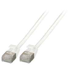 Flachpatchkabel RJ45 Cat6A weiß Patchkabel