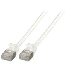 Netzwerkkabel  Flachpatchkabel LanDSL Kabel RJ45 Cat6A PVC weiß