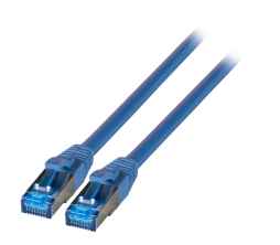 RJ45 Patchleitung  Cat.6A  Cat.7 Rohkabel AWG26 blau