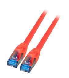 RJ45 Patchkabel  Cat.6A  Cat.7 Rohkabel superflexer Mantel rot