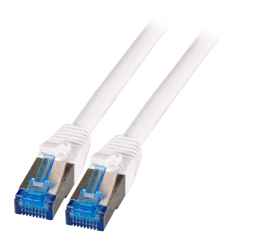 RJ45 Patchkabel  Cat.6A  Cat.7 Rohkabel superflexer Mantel weiß