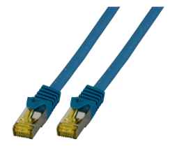 RJ45 Patchkabel / Patchleitung PIMF Cat.6A LSZH mit Cat.7 Kabel blau