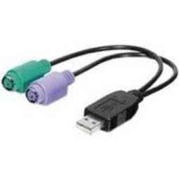 USB PS/2 Adapter, 2x PS/2 Bu./St. A