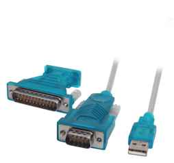 USB2.0 RS-232 Schnittstellen Konverter, USB A Stecker auf DSub 9pol. Stecker,