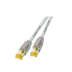 Netzwerkkabel Patchkabel LanDSL Kabel RJ45 Cat6A halogenfrei, Kabel Draka UC900 weiss  Stecker Hirose TM31