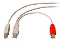 USB Y-Kabel 2xStecker A / Stecker B