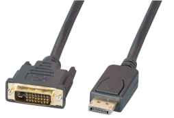DeLOCK Displayport DVI Kabel, vergoldet, Displayport St./24+1pol DVI St.