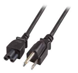 Stromversorgungskabel USA Canada Powerkabel schwarz Patchkabel
