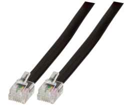 Modularkabel 2xRJ12 schwarz Patchkabel