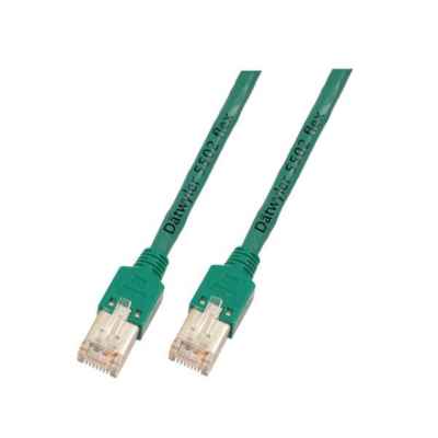 RJ45 Crossover Cat5e grau mit grün er Tülle Dätwylerkabel Patchkabel
