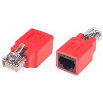 Netzwerkkabel-Crossover-Adapter CAT. 5eMaße: ca. 19 x 42 x 16 mmSchnittstellen: RJ45-Buchse und Stecker Macht aus einem normalen CAT. 5e- ein gekreuztes. Patchkabel