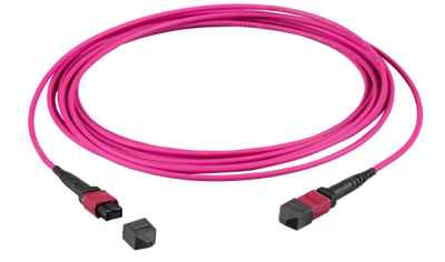 MPO (female)MPO (female) OM4 12 fibers crossover Method B