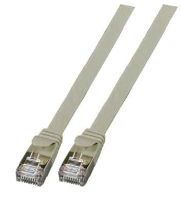 Flachpatchkabel RJ45 Cat6A grau Patchkabel