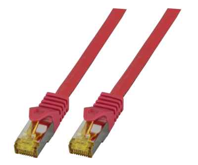 RJ45SFTP Cat.6A LSZH Cat.7 Rohkabel rot Patchkabel