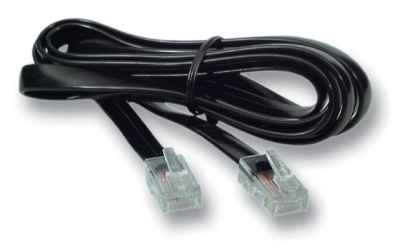 Modularkabel 2xRJ4 schwarz Patchkabel